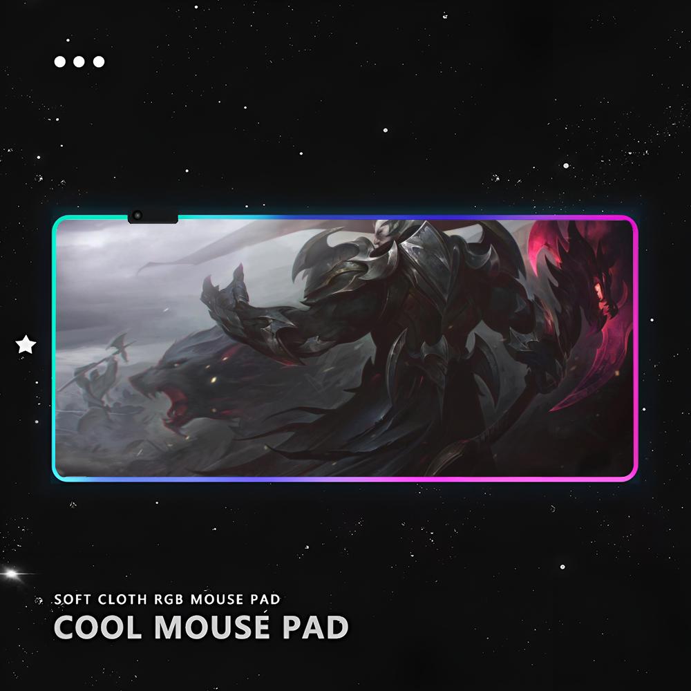 

Darius League of Legends Mouse Pad RGB Pc Gamer Keyboard LED Glowing mause pad Mats Rubber Cute Cartoon Gaming Computer csgo l RGB600x300x3mm