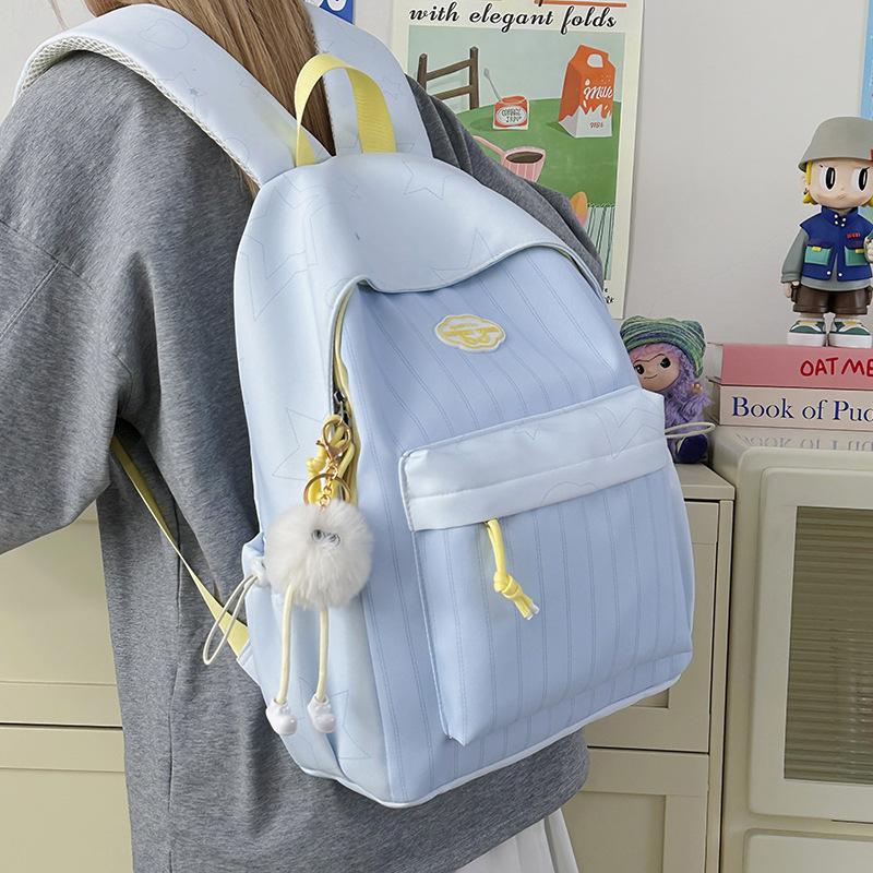 Schoolbag Korean version ins Mori school bag high value sweet primary and secondary school students light backpack commuter leisure backpack