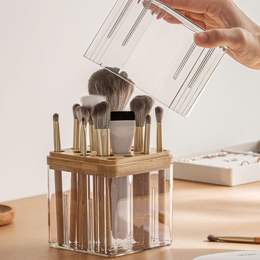 Dust-proof Makeup Brush Holder Large Capacity Lipstick Storage Bucket  Bedroom Decoration