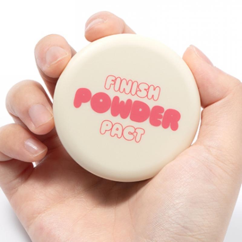 Daiso Me Factory Oil Soak Finish Powder Pact  White  5 G