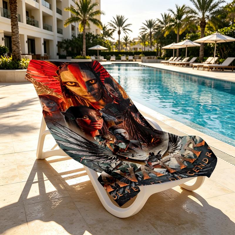 Avatar Print Beach Towel Design, Soft, Lightweight. for Home Bathroom, Spa, Pool, Yoga, Surfing, Camping, Gift for Family, Friend
