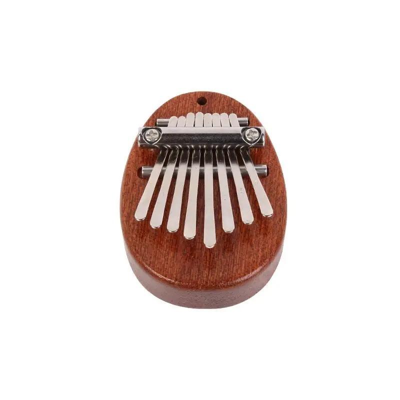 8 tasti Mini Kalimba in legno di alta qualità Squisito dito pollice pianoforte Marimba musicale buon accessorio ciondolo regalo