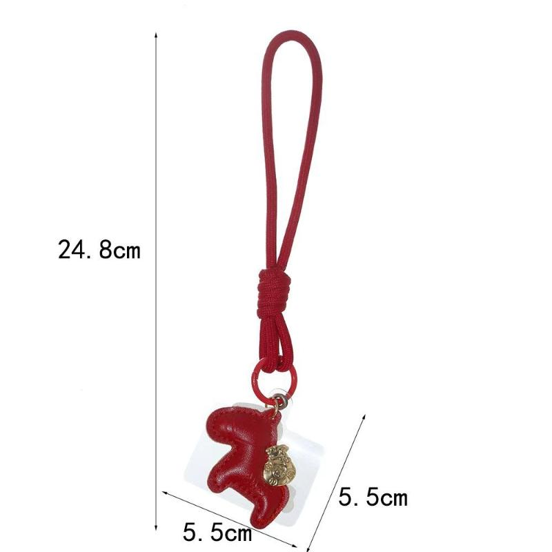 2026 Year Of The Horse Keychain Bag Charms Creative Cartoon Lucky Pony Mobile Phone Pendant Accessories  Year Gift A1