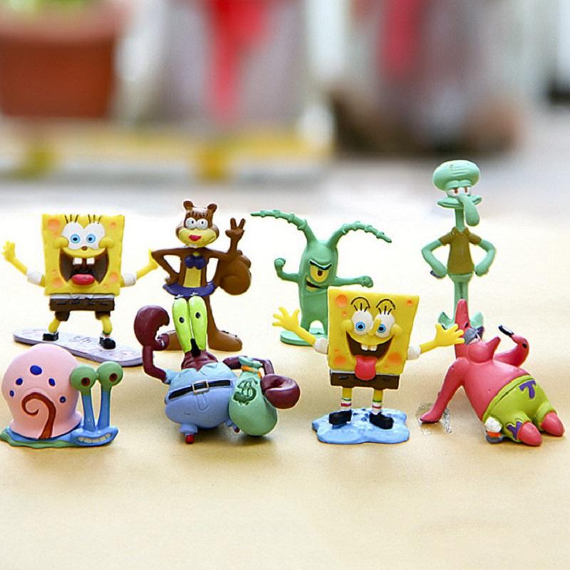 Premium 8-teiliges Spongebob Schwammkopf Patrick Star Thaddäus Tentakel PVC Figuren Set
