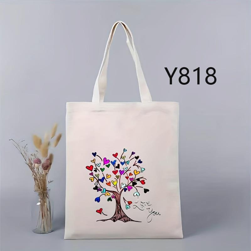 Многоразовая и модная большая сумка из парусины с 26 вариантами рисунков подходит для мужчин и женщин Y818 709₽