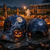 D Hot Sale Halloween Garden Morning Wear Baseball Cap Digital Printing Festival Celebration Pumpkin Cap