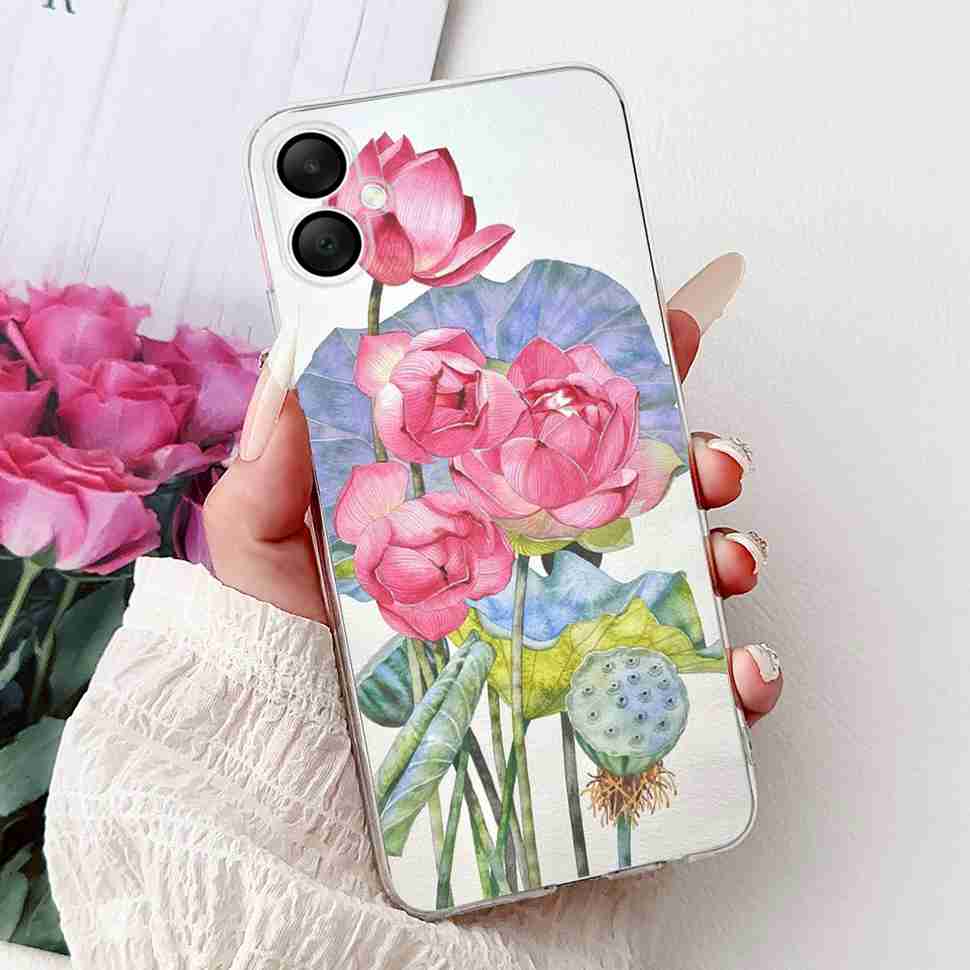For Samsung Galaxy A06 Case A065F A065M Fashion Girls Flowers Soft Silicone Back Cover For Samsung A06 A05 SamsungA05 Case