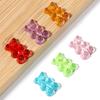 50pcs Colorful Bear Acrylic Beads Cute Transparent Gummy Bear Series Bead For Jewelry Making DIY Bracelet Earring Christmas Gift