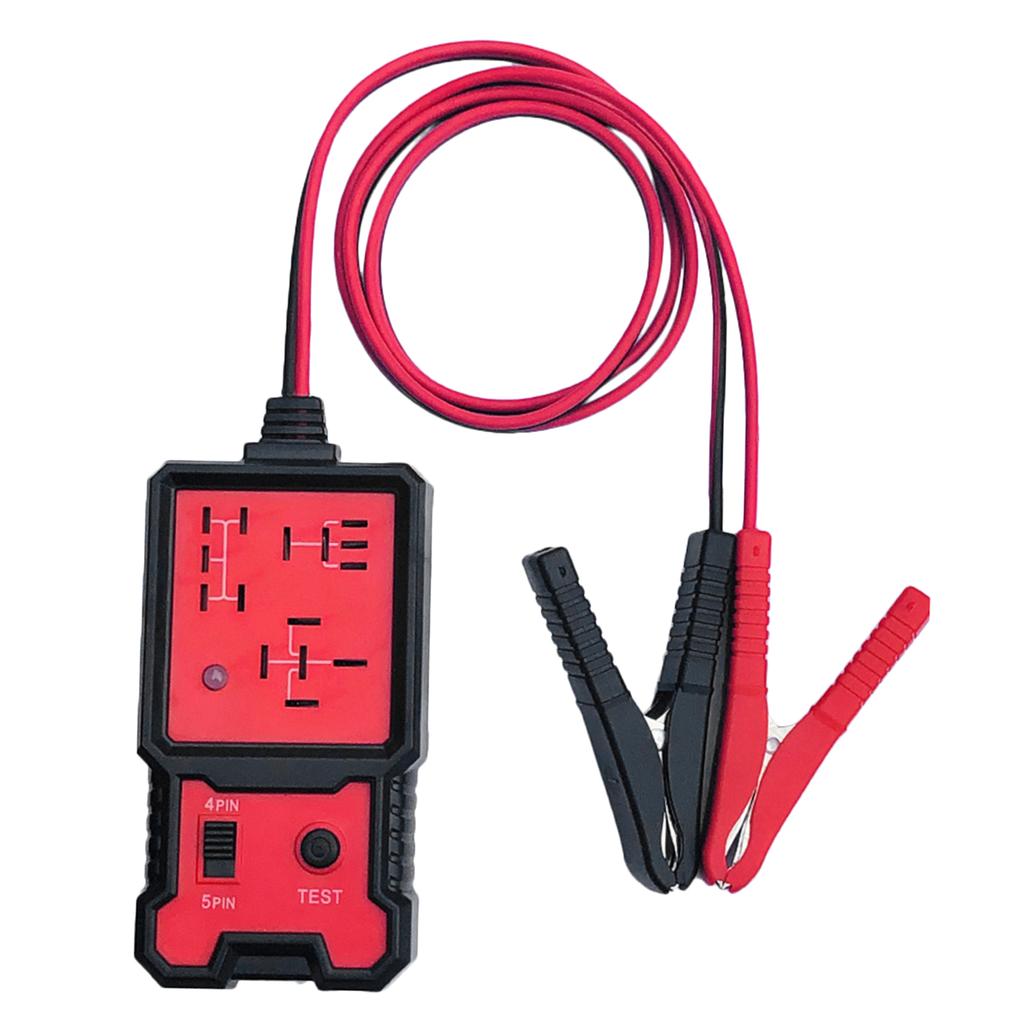 12V bilbatterikontroll elektronisk relétester med klips autorelédiagnoseverktøy