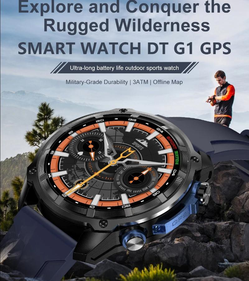 New Men GPS Offline Map Smart Watch Built-in GPS 4GB Memory HD Corning Gorilla Screen 10ATM Waterproof Bluetooth Call Smartwatch
