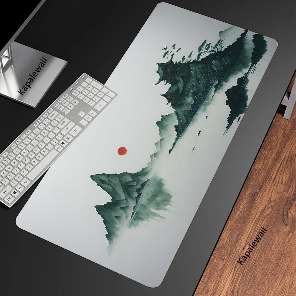 Mountain Serenity Japan Art Keyboards Computer Peripherals Office XXL Mouse Pad 900x400 Gamer Desk Mechanical Keyboard Mousepad
