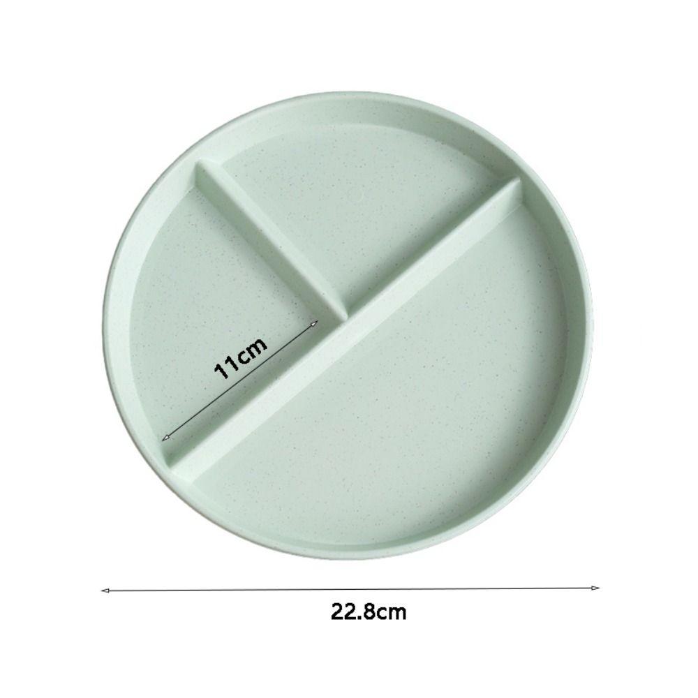 3 Grids Runde Unterteilt Platte Wiederverwendbare Fach Platte Küche Geschirr Tablett Frühstück