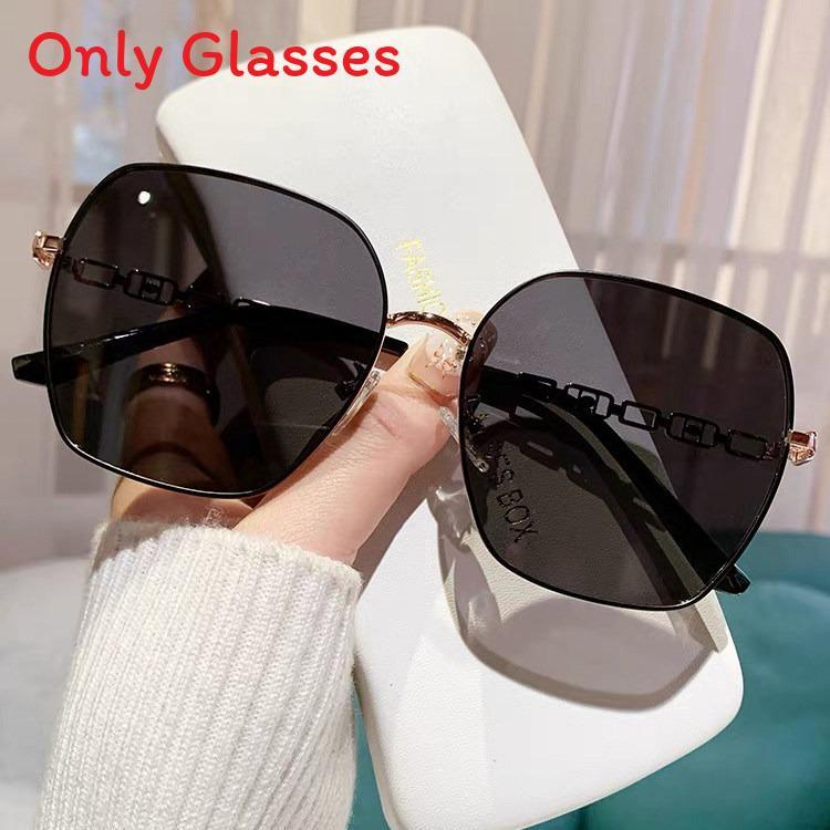 Fashion Geometric Women Sun Glasses With Gradient Pink Lenses And Uv400 Protection For Outdoor Activities