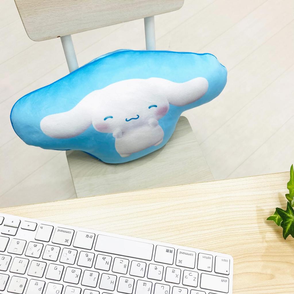 MORIPiLO Body Sanrio Characters Cinnamoroll Cinnamon Micro Plush Nap by Morishita Makura Pillow, (Die-Cut Cushion), Skin-Friendly Fabric, Toy, Pillow,