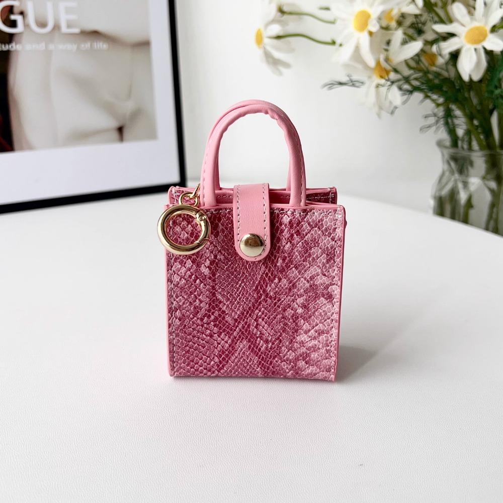 Light Luxury Trend Brand Serpentine Crossbody Lanyard Handbag Leather Wireless Bluetooth Headphone Cover for Airpods 4 3 2 1 Pro 1 2 Shockproof Case