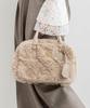Randa Fur Quilted Boston Beige 2-Way Bag, Women's,
