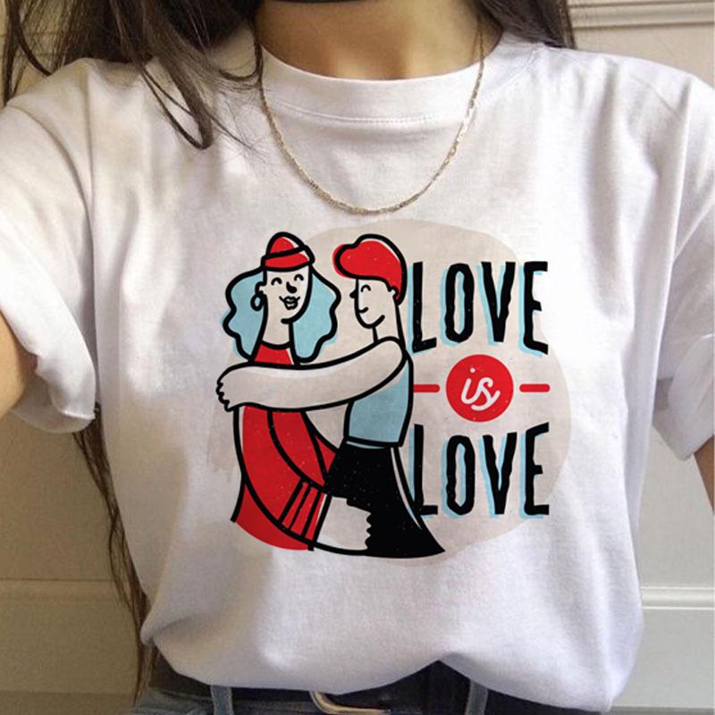 Lgbt Rainbow Harajuku T Shirt Wounisex Gay Pride Ullzang 90s Tshirt Lesbian Graphic Funny Print Tshirt New Fashion Top Tees Female
