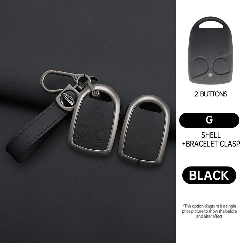 Interior Mouldings Zinc Alloy Car Fob Key Cover Rubber Case Protector Skin Shell Holder Set for DAF XF 105 XG IF Remote Keychain