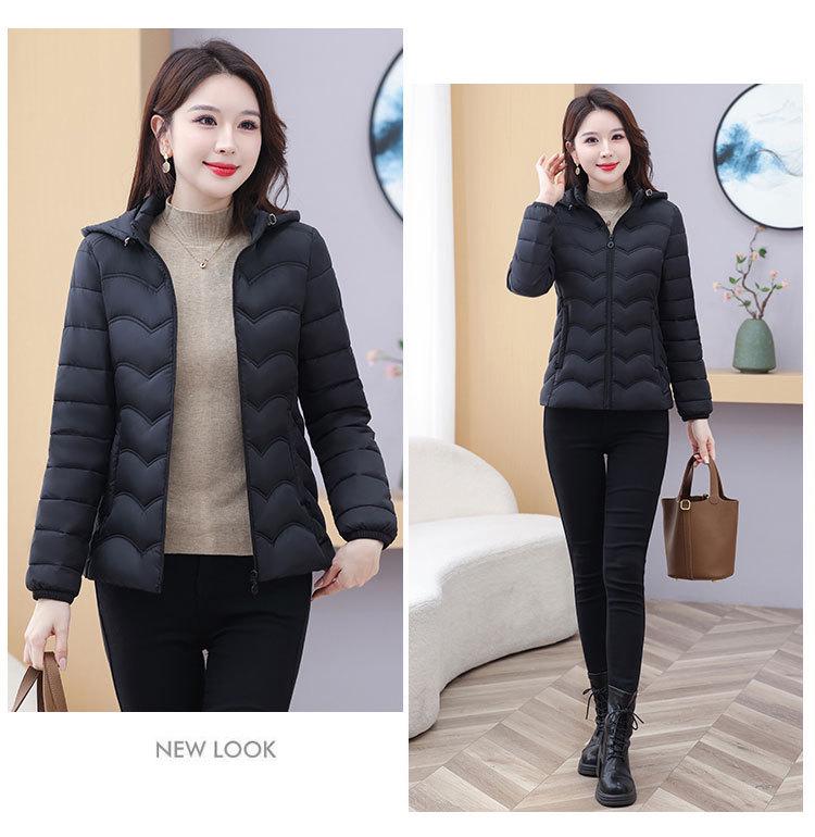 Women's Lightweight Down Cotton Jacket, Short Slim Fit, 2025 Fashion, Casual Padded Coat for Mothers.