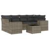 VidaXL Salon de Jardin avec Coussins 7 pcs, Canapés de Terrasse, Ensemble de Meubles de Patio, Mobilier d'Extérieur, Gris 3222319