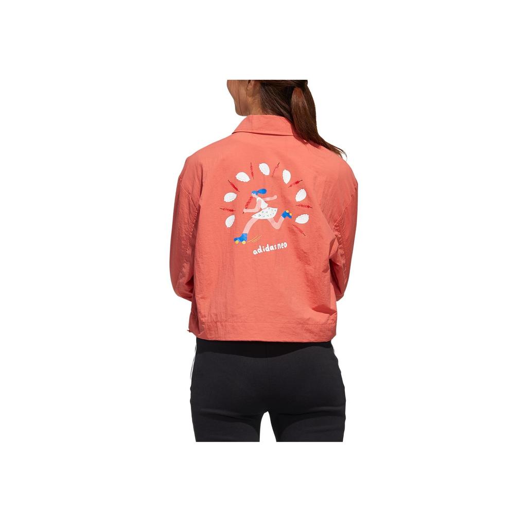 Adidas Neo Short Sports Jacket Women Jackets Orange GP5811