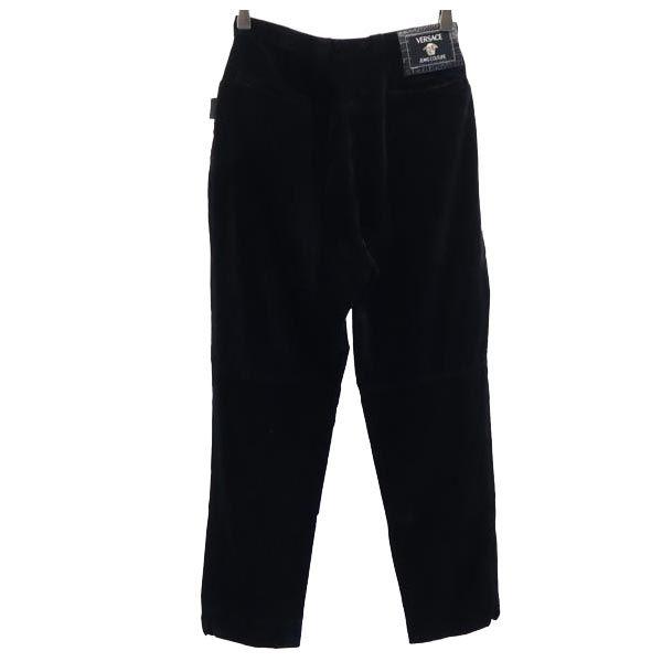 VERSACE made in Italy Velor-like Pants 40 black Women Used