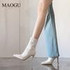 Women's White Pointed Toe Stiletto Ankle Boots Slim High Heel Short Boots Comfortable Fashion Elegant Ladies Botines Botas Mujer