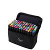 Set de markere cu alcool cu ​​vârf dublu, 48 de culori, pentru proiecte artistice și acuarelă