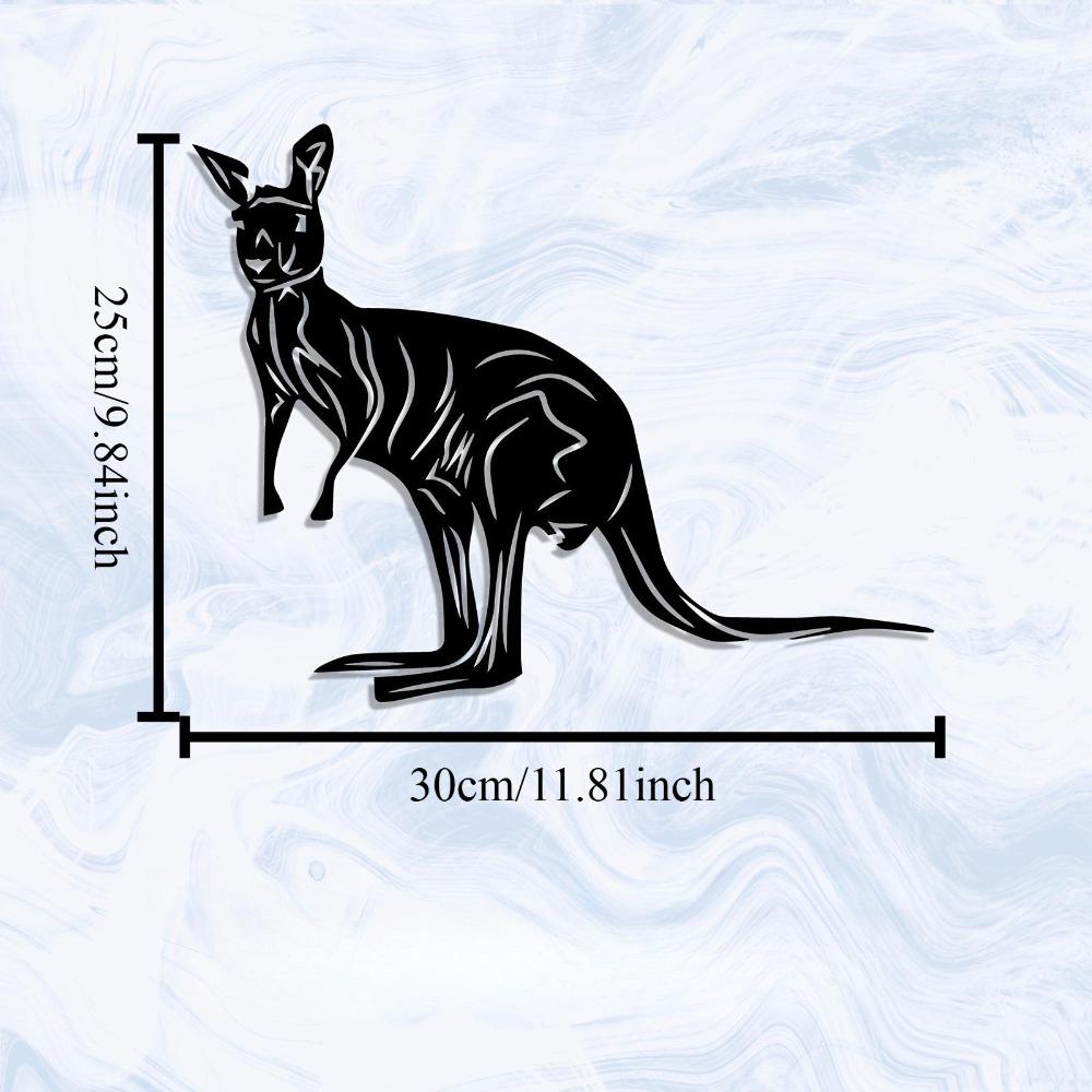 Metal Kangaroo Wall Art Rustproof Garden Sculpture Easter Yard Fence Decor