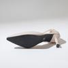Plus Size Pointed Toe Stiletto Sandals with Pearls