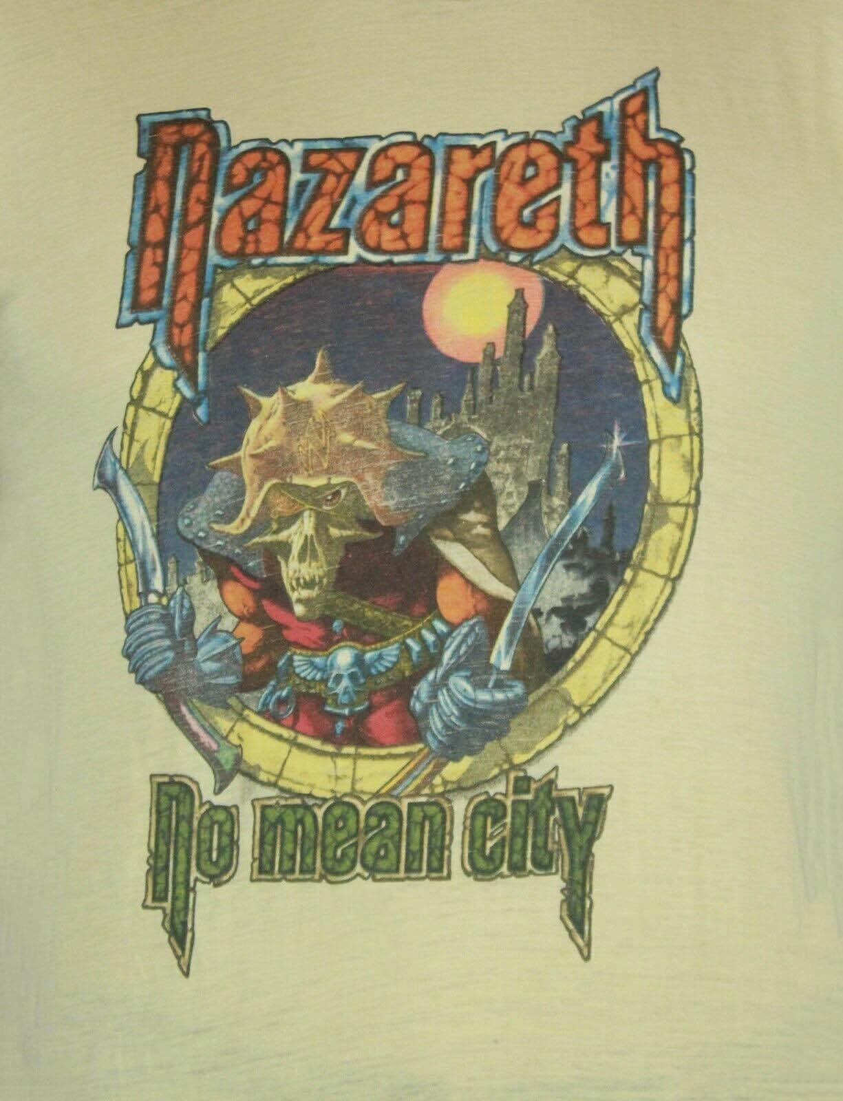 Nazareth 1979 No Mean City Shirt Short Sleeve White Unisex S-5XL 2B0041 Unisex T-Shirt XXXL