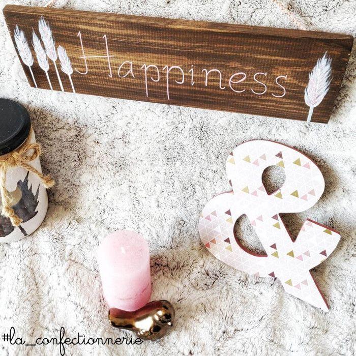 Symbole &amp; en bois MDF à décorer - 15 cm