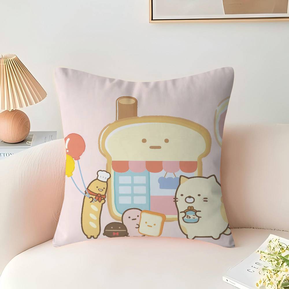 

Sumikko Gurashi Cushion Cover Pillowcase Upholstery Sofa Throw Pillow Home Decor Pillowcas 16x16Inch