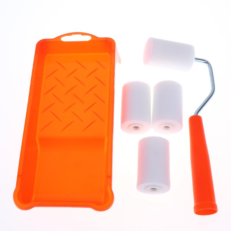 

6Pcs High-Density Foam Paint Roller Paint Tray Liner Decor Tools 2 Inches Small Paint Roller Kit Home Painting Supplies Hardware 6Pcs