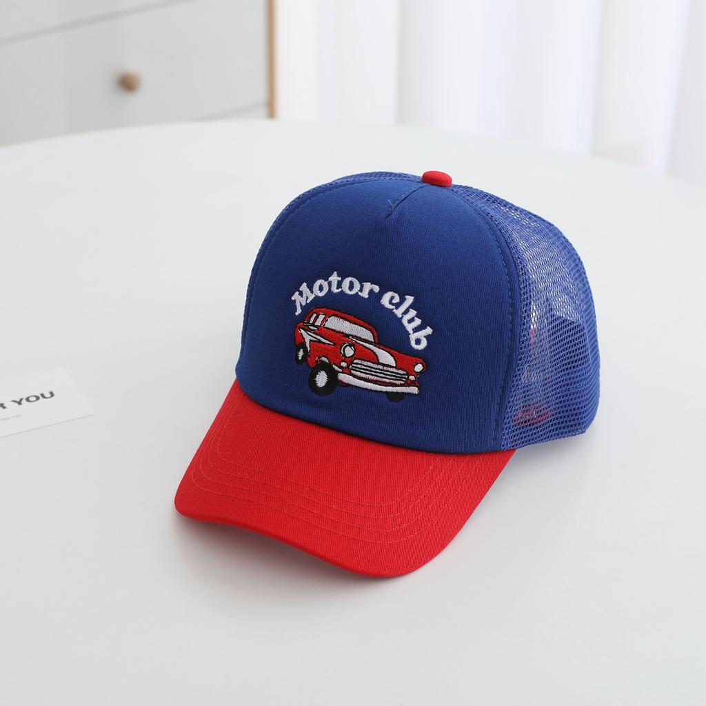 JYL TS DIY Excavator Kids Cap Mesh Summer Sun Hat Polyester