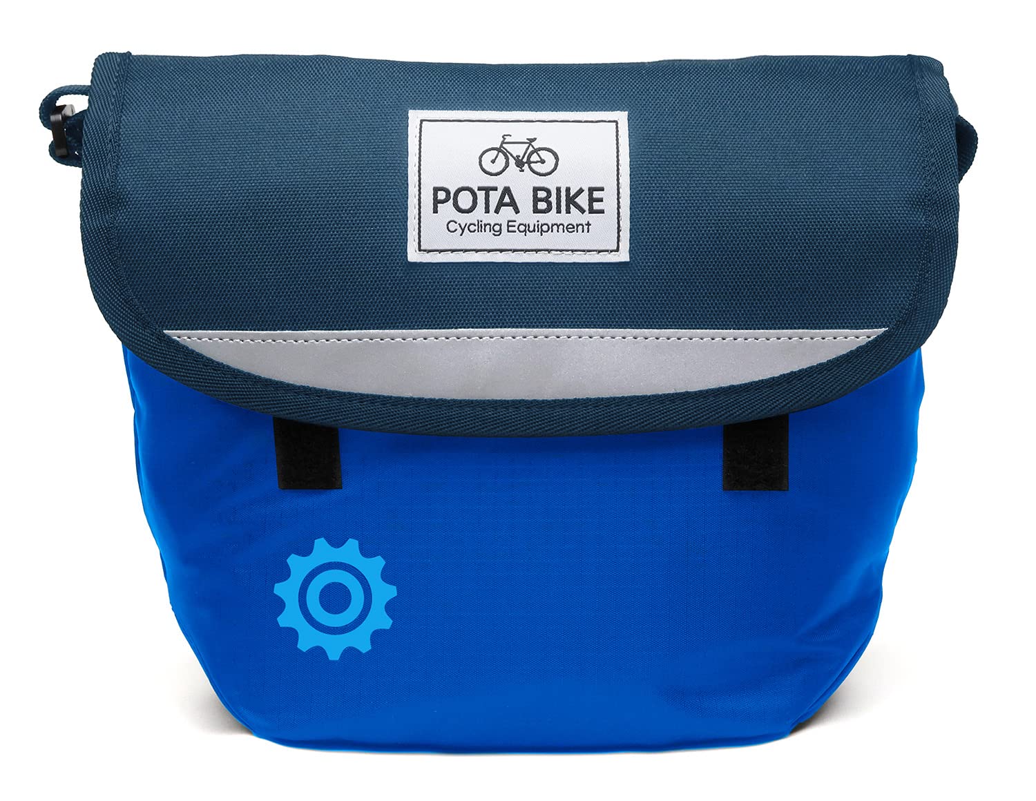 POTA BIKE Простая передняя сумка для мини-велосипеда SP Синяя двухцветная (Светло-голубая подкладка)