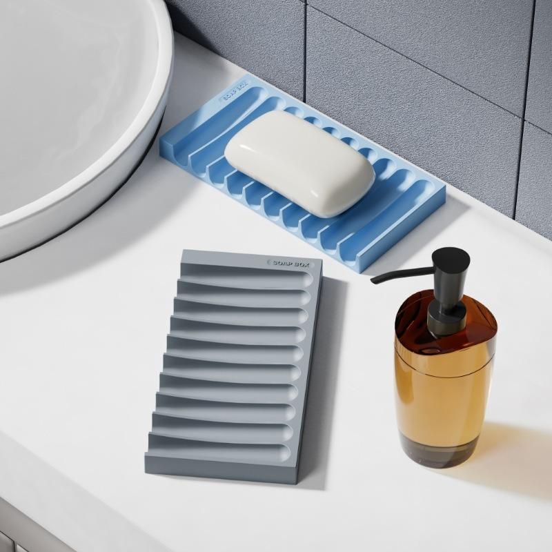 Soft Rubber Draining Soap Box, Soap Box, Bathroom Draining Soap Rack, Storage Soap Tray