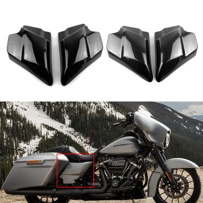 Schwarze Carbon Fiber Motorrad ABS Abdeckung Panels Für Harley Touring Electra Street Glide 2009-2018 Links Rechts Seite Abdeckung