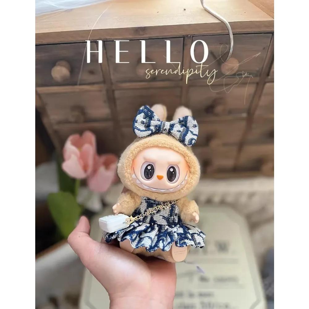 Labubu Puppenkleidungsset Mini Niedlich Fortgeschrittenes Luxusdesign Macaron 15/17cm labubu V1 V2 V3 Puppenkleidung Modedesignermarke