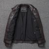 Lässige Herren Lederjacke aus echtem Rindsleder Slim Fit Schwarz Braun Herren Lederjacke Herrenjacken Herbstmantel Herrenbekleidung