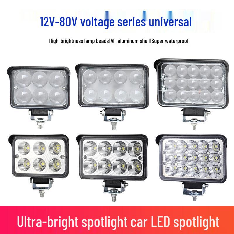 Ultra-Bright 12V/24V LED Spotlights for Truck, Forklift, Excavator, Tractor Headlights, and Reversing Lights