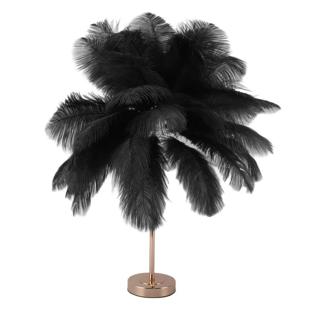 Decorative Table Lamp 30PCS Feathers USB Rechargeable Light Touch Control Desk Light Built in Battery