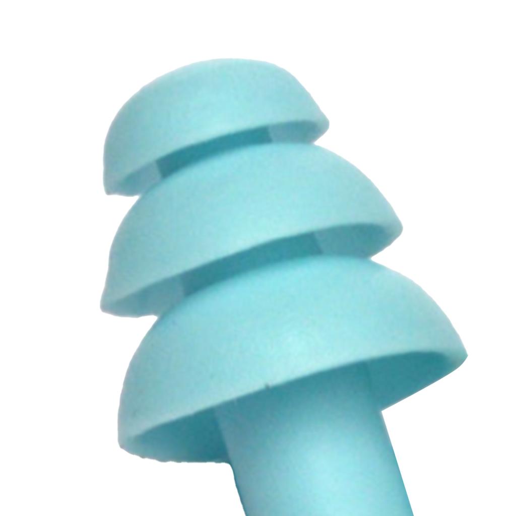 4 Paar geräuschunterdrückende Ohrstöpsel waschbar zum Schlafen schalldicht Silikon schützend Slow Rebound blau