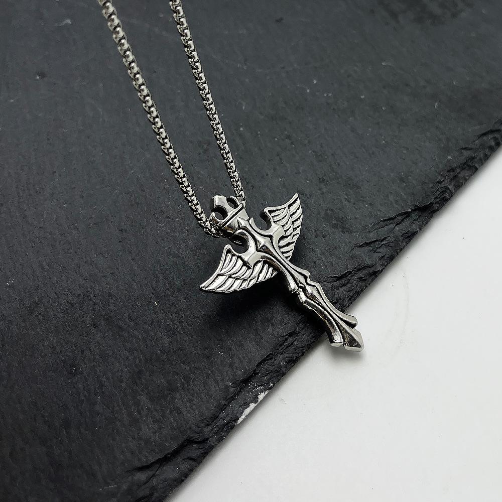 Men's Hot Selling Hip Hop Street Style Cross Pendant Necklace