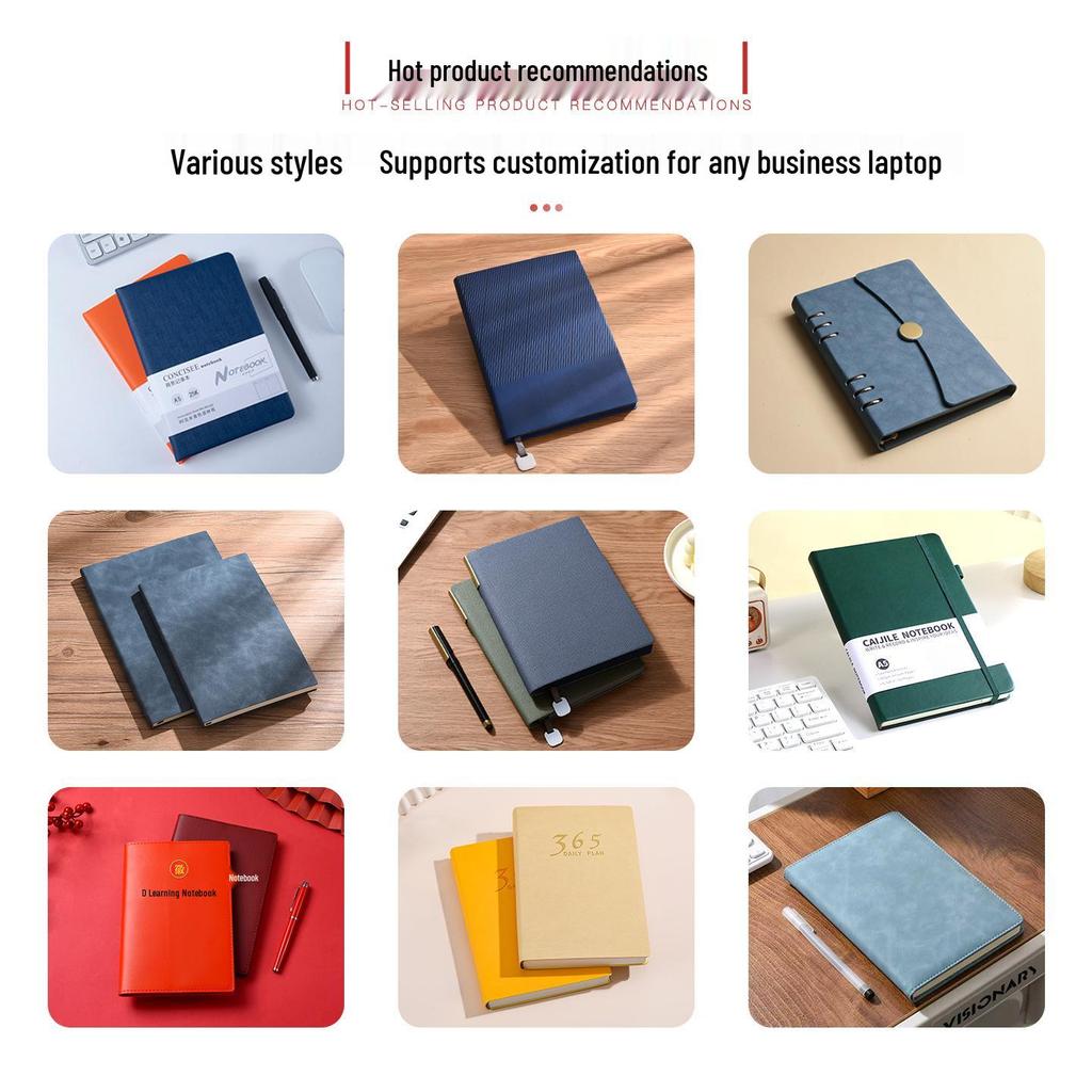 Color-Changing PU Business Notebook: Custom A5/B5 Notepad with Printable Logo for Meeting Minutes.