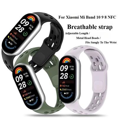 Silicone Wristband Strap For Xiaomi Mi Band 10 9 8 NFC Sport Wristband Bracelet Mi Band 10 Replacement Accessories
