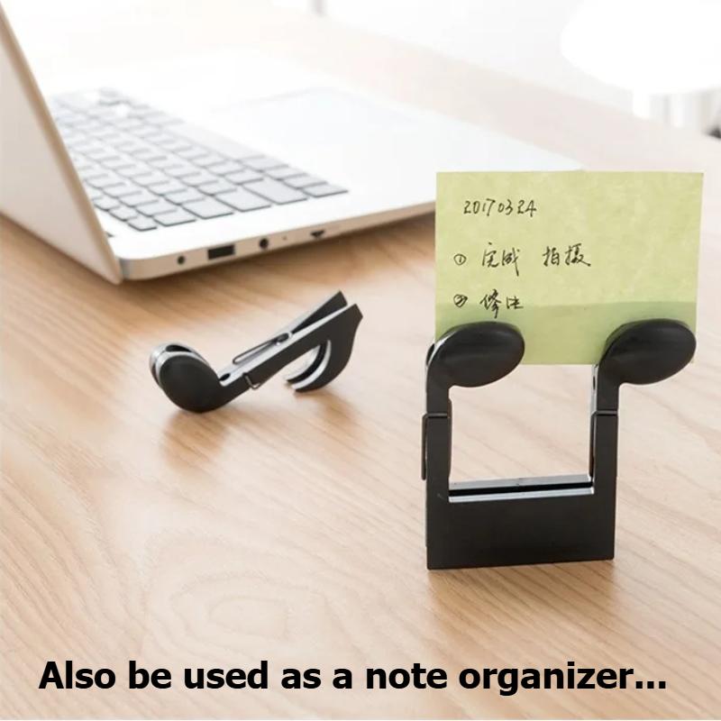 2Pcs Black Music Note Shaped Sealing Clip Coffee and Tea Leaf Pack Moisture-proof Fresh-keeping Clip Anti-slip Dry Clothes Pegs