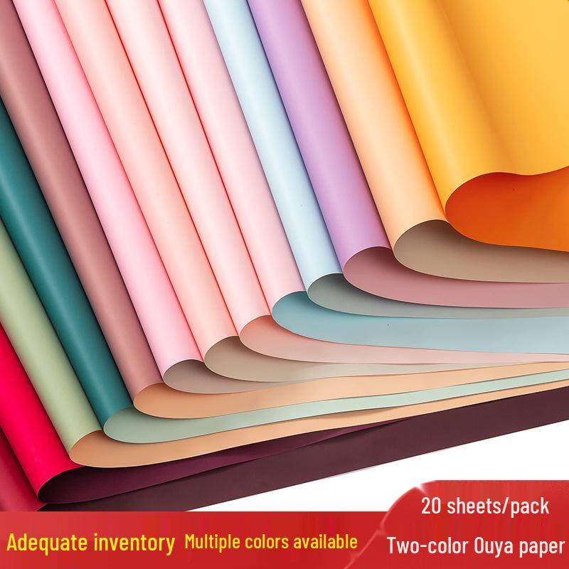 Tweekleurig Bloemenboeket Inpakpapier voor Verse Bloemen - Oya Papier