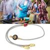 G1/8 DN6 Outdoor Camping Gas Stove Flat Tanks Hose Adapter Accessories for Connecting 2 Burners