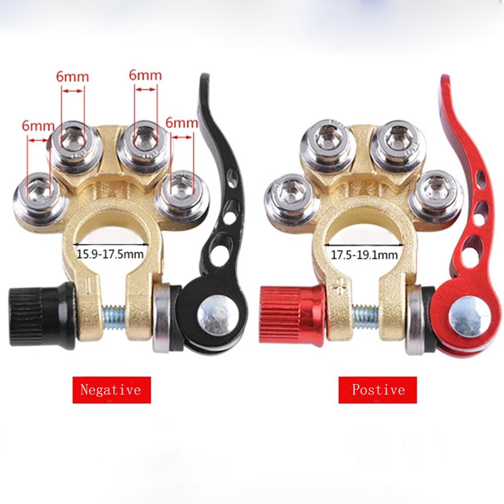 2Pcs Car Battery Terminal Connectors Quick Release Connector Positive and Negative Pole Terminal Clip for Terminal Post